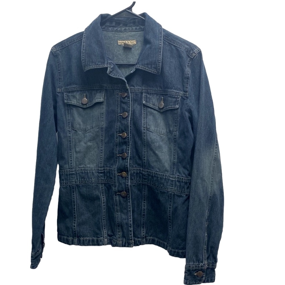 Massini Blue Denim Button Up Jean Jacket